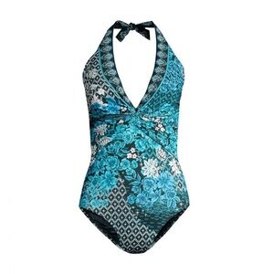 NEW JOHNNY WAS sady halterneck one piece swimsuit in multi